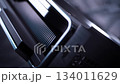 Close up GPU high-performance computer graphics card. 3d animation 134011629