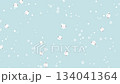 Falling snow and long-tailed tit (light blue background) 134041364