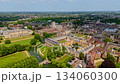 Cambridge University buildings and river Cam seen from above, aerial view of Cambridge, UK 134060300