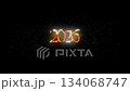2026 Happy New Year. Congratulatory Christmas video card. Decorative golden title. Artistic intro (introductory template).  Quick Time, codec: H264, 16-bit color, highest quality. 3D animation.  134068747