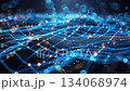 A dynamic visual showcases a network of glowing blue nodes linked by lines, symbolizing the flow of digital data in a virtual environment focused on technology and connectivity. A dynamic visual showcases a network of glowing blue nodes linked by lines, symbolizing the flow of digital data in a virtual environment focused on technology and connectivity. 134068974