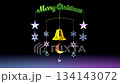 クリスマスのモビールをイメージした 3D動画（ループ素材） 134143072