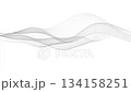 Abstract wave on white background. Wave drawing of lines.Technological background. Gradient from dots . 134158251