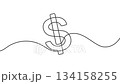 Dollar sign. American currency. Money saving . Capital gain . 134158255