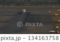 Jet airplane taxiing at Bangkok airport 134163758