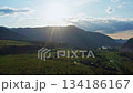 Aerial view of the green mountains 134186167