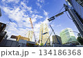 Construction work and cranes in central Tokyo [Zoom & Time Lapse] 134186368