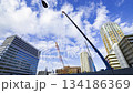 Construction work and cranes in central Tokyo [Zoom & Time Lapse] 134186369