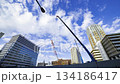 Construction work and cranes in central Tokyo [Tilt & Time Lapse] 134186417