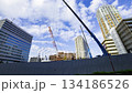 Construction work and cranes in central Tokyo [Panning & Time Lapse] 134186526