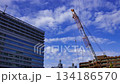 Construction work and cranes in central Tokyo [Time lapse] 134186570