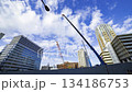 Construction work and cranes in central Tokyo [Time lapse] 134186753