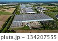 Exploring a modern logistics center with drone views of warehouse operations 134207555