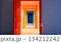 レインボーカラーの綺麗なドアー 134212242