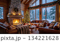 Warm Winter Fireplace 134221628