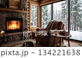 Winter View Fireplace 134221638