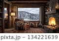 Warm Winter Fireplace 134221639
