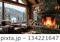 Warm Winter Fireplace 134221647