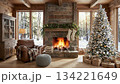 Warm Winter Fireplace 134221649