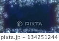 Winter frame background with falling snowflakes surrounding the screen, blue, cold, sparkling, cool 134251244