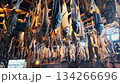 Japanese house with hanging salted salmon 134266696