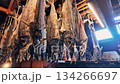 Japanese house with hanging salted salmon 134266697