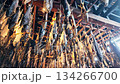 Japanese house with hanging salted salmon 134266700