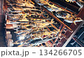 Japanese house with hanging salted salmon 134266705