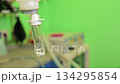 Close-up of a medical drip in a veterinary clinic, symbolizing professional animal care, treatment 134295854