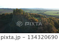 Aerial view of Land of Extinct Volcanoes landscape in Poland 134320690