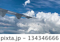 The view from the window of an airplane traveling abroad 134346666