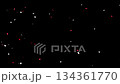 Background material of small red and white confetti falling (vertical, black background) 134361770