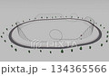 ループを含むジェットコースターの3DCGモデル 134365566