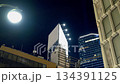 City night scene with skyscrapers 134391125