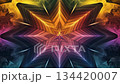 Star shaped design showcasing vibrant gradients 134420007