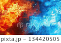 Texture water and fire for design natural abstract color background 134420505