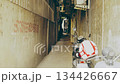 Narrow backstreet scenery, motorcycle 134426667