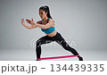 a women doing excercise isolated 134439335