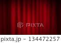 Background material of swaying red curtains - Animated video that can be used for rankings, awards, etc. 134472257