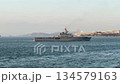 美しい瀬戸内海を航行する輸送艦 134579163