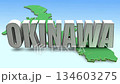 沖繩縣地圖 CG 地圖影片素材，縣名文字滑入（從左上角拍攝） 134603275