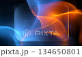 Modern business presentation background: soft, organic blue and orange light mixing and shifting in continuous motion 134650801