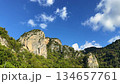 cloud timelapse over mountain nature background 134657761
