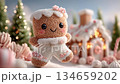 クリスマスジンジャーブレッドキャラクター雪の童話の世界を散歩 134659202