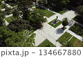 Aerial View of City Park with Monument in Buenos Aires 134667880