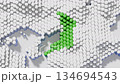 大阪府的蜂巢結構 3D 地圖 134694543