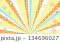 ポップなサンバースト背景素材(4Kループ) 134696027