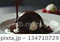 Chocolate Sauce Pouring Over Dessert 4k Ai 134710729