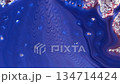 Abstract unique background flowing waves, water ripples, marble, moving multicolored liquid paint of violet, blue, white colors. 134714424