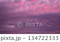 Beautiful Textures of Pink and Purple Sunset Clouds in the Evening Sky 134722333